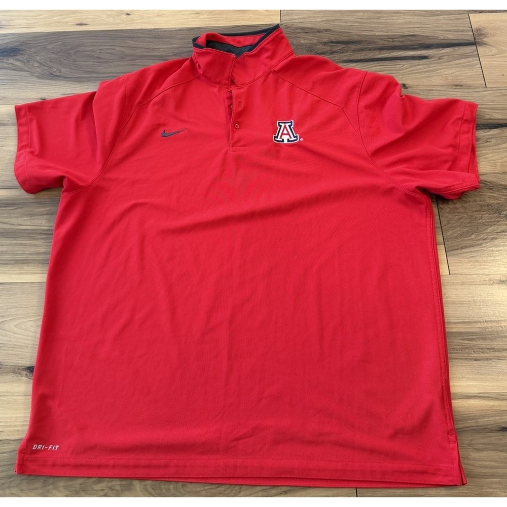 Nike Arizona Wildcats Dri-FIT Polo Men's XXL Red U of A NCAA Golf Shirt